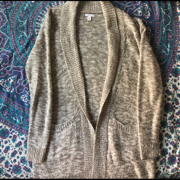 Oatmeal Long Cardigan - Picture 2 of 3